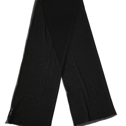 Dolce & Gabbana Black Silk Neck Wrap Shawl Stole 200cm x 64cm  Scarf