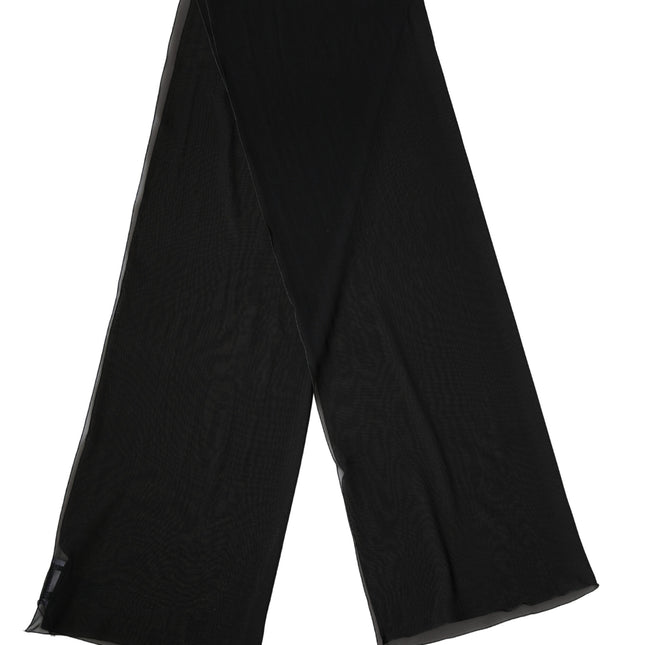 Dolce & Gabbana Black Silk Neck Wrap Shawl Stole 200cm x 64cm  Scarf