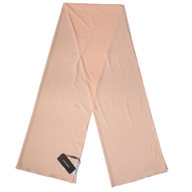 Dolce & Gabbana Peach Silk Neck Wrap Shawl Women Stole 200cm x 64cm  Scarf