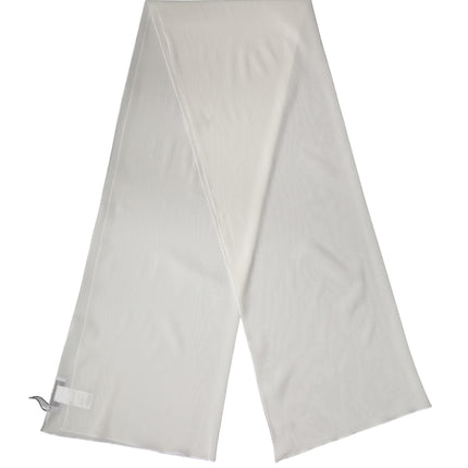 Dolce & Gabbana Off White Silk Neck Wrap Shawl Stole 200cm x 64cm Scarf