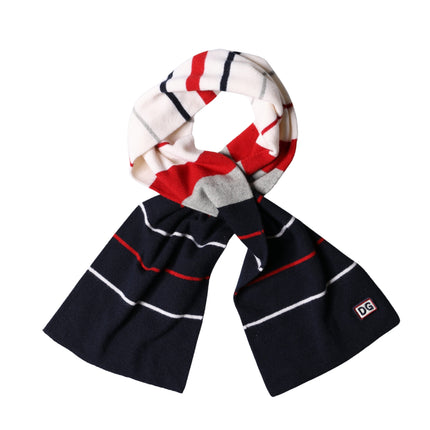 Dolce & Gabbana Multicolor Stripes Shawl Neck Wrap 119cm x 20cm  Scarf
