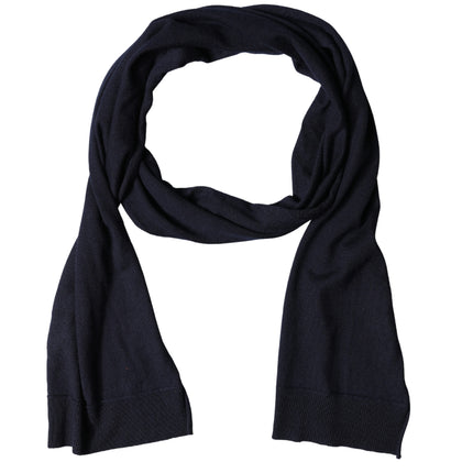 Dolce & Gabbana Black Wool Knitted Shawl Neck Wrap 200cm x 25cm  Scarf