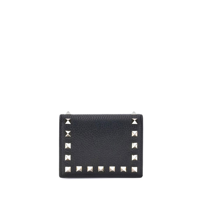 Valentino Garavani Black Calf Leather Bos Taurus Wallet