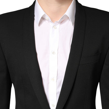 Dolce & Gabbana Black Embellished Single Breasted Blazer