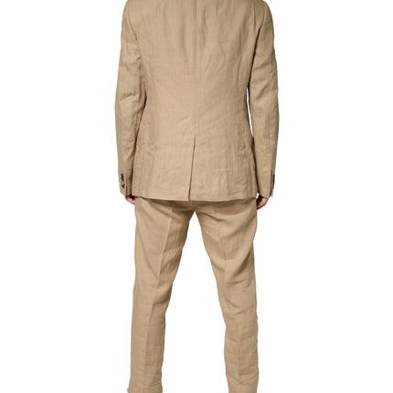 Dolce & Gabbana Beige TAORMINA Single Breasted Formal 2 Piece Suit