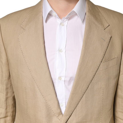 Dolce & Gabbana Beige TAORMINA Single Breasted Formal 2 Piece Suit