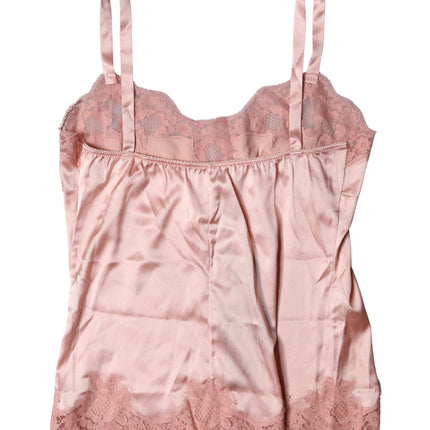 Dolce & Gabbana Light Pink Floral Lace Lingerie Top Underwear