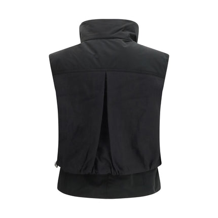 PINKO Black Nylon Sleeveless Jacket
