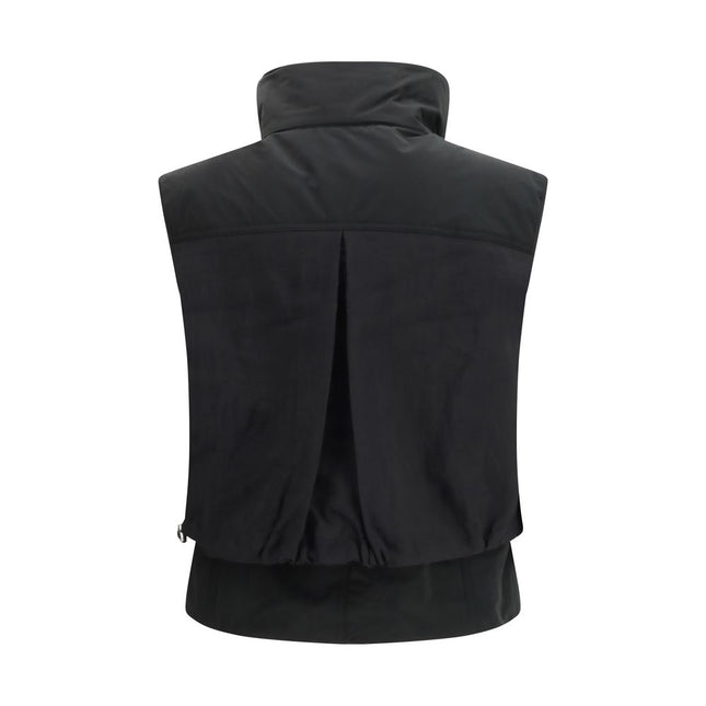PINKO Black Nylon Sleeveless Jacket