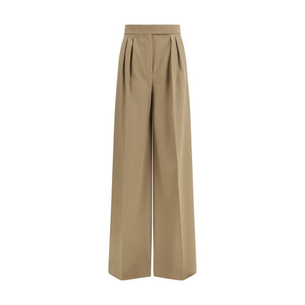 Max Mara Beige Wool Casual Pants