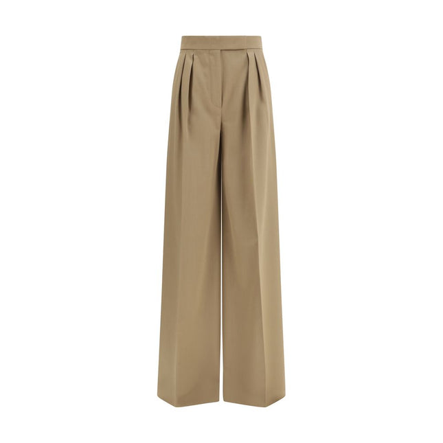 Max Mara Beige Wool Casual Pants