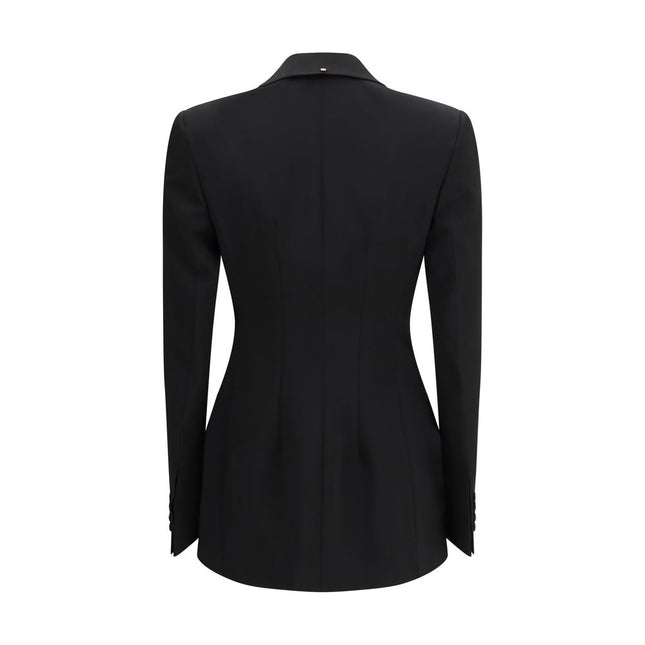 Max Mara Black Fleece Wool Blazer