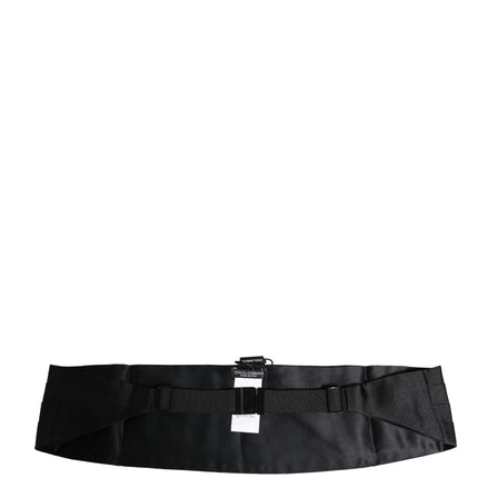 Dolce & Gabbana Black 100% Silk Wide Belt Waist Cummerbund