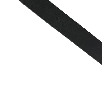 Dolce & Gabbana Black Calf Leather Gold Metal Buckle  Belt
