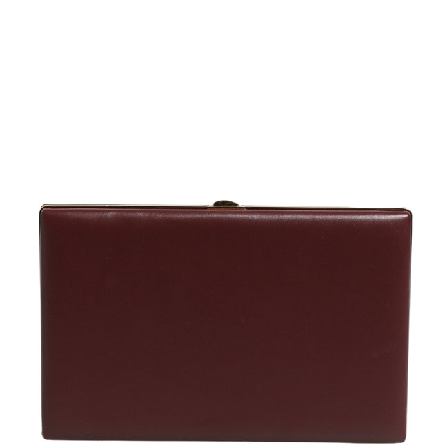 Dolce & Gabbana Brown Calfskin Leather Clutch Evening Women Purse Bag