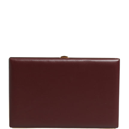 Dolce & Gabbana Brown Calfskin Leather Clutch Evening Women Purse Bag