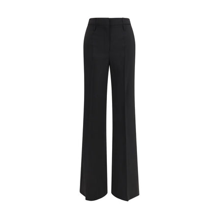 Max Mara Black Wool Flared Pants