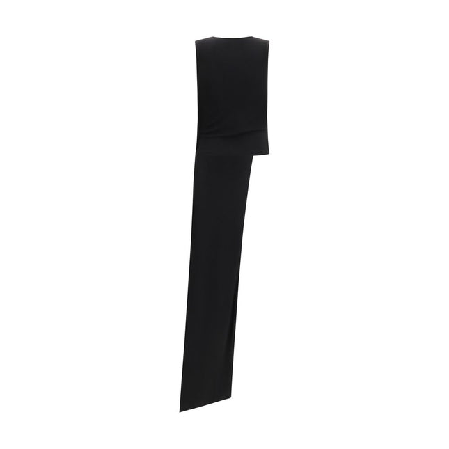 Ami Paris Black Viscose Cocktail Dress