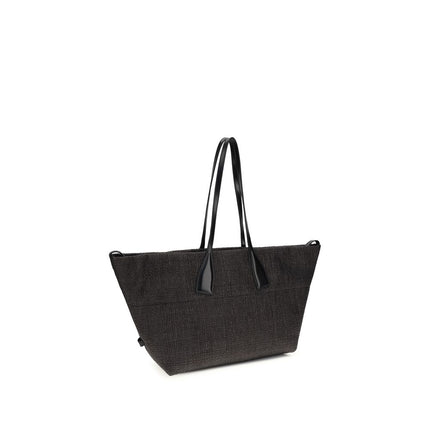 Balmain Black Raffia Shoulder Bag