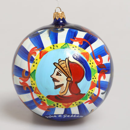 Dolce & Gabbana Multicolor Hand Painted Sicilian Ornament Christmas Ball