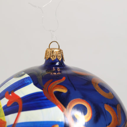 Dolce & Gabbana Multicolor Hand Painted Sicilian Ornament Christmas Ball