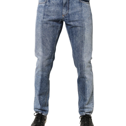 Dolce & Gabbana Two Tone Blue Cotton Regular Men Denim Jeans