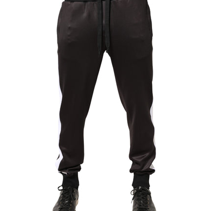 Dolce & Gabbana Brown Polyester Skinny Jogger Trouser Pants