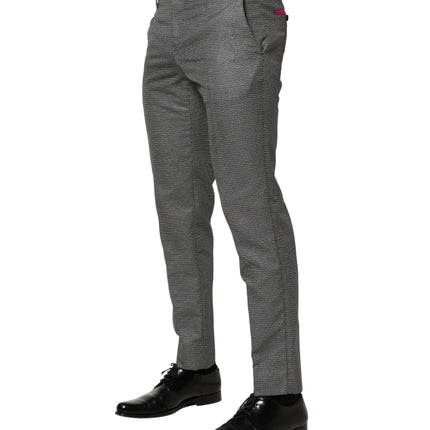 Dolce & Gabbana Gray Viscose Skinny Men Dress Trouser Pants