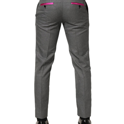 Dolce & Gabbana Gray Viscose Skinny Men Dress Trouser Pants