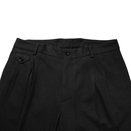Dolce & Gabbana Black Wool Skinny Men Dress Trouser Pants