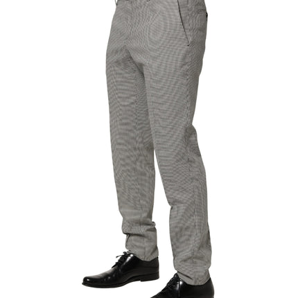Dolce & Gabbana Gray Cotton Skinny Dress Formal Trouser Pants