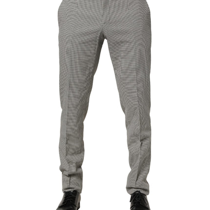 Dolce & Gabbana Gray Cotton Skinny Dress Formal Trouser Pants