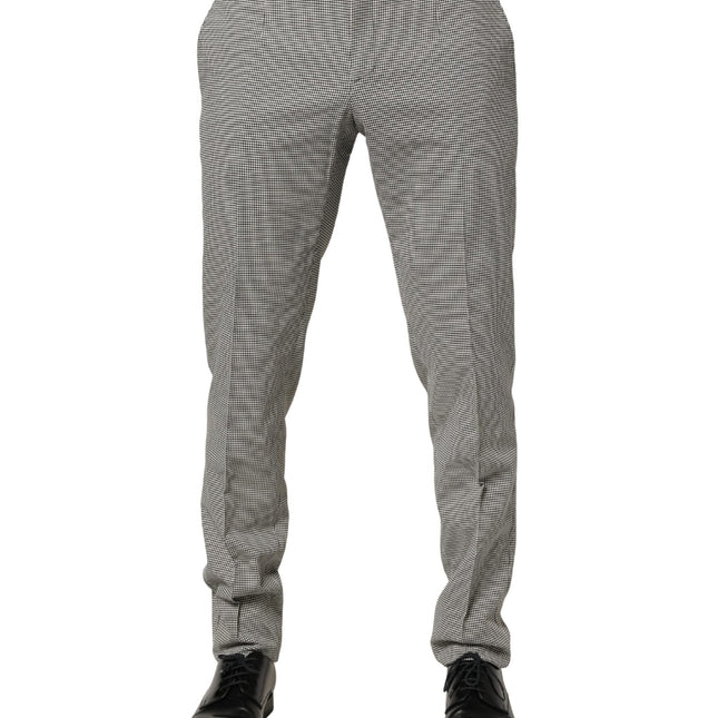 Dolce & Gabbana Gray Cotton Skinny Dress Formal Trouser Pants