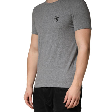 Dolce & Gabbana Gray DG Logo Crew Neck Men Underwear T-shirt