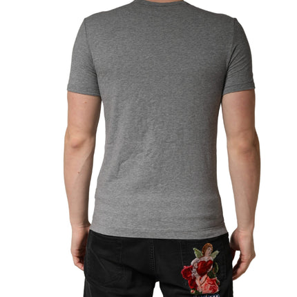 Dolce & Gabbana Gray DG Logo Crew Neck Men Underwear T-shirt