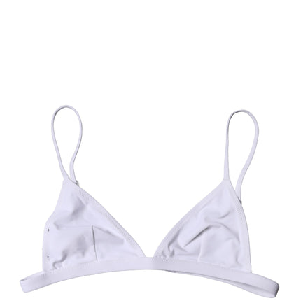 Dolce & Gabbana Top White Nylon Triangle Swimwear Beachwear Bikini