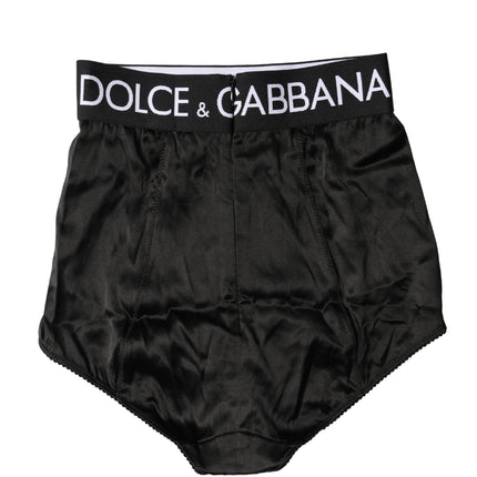 Dolce & Gabbana Black Logo Girdle High Waist Panty  Underwear