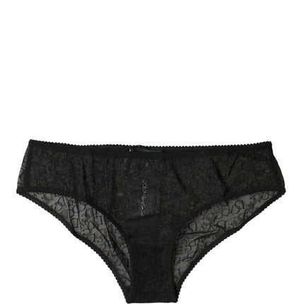 Dolce & Gabbana Black Nylon Stretch Mid Waist Brief Underwear