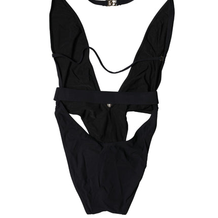 Dolce & Gabbana Black DG Nylon One-Piece Swimsuit Swimwear