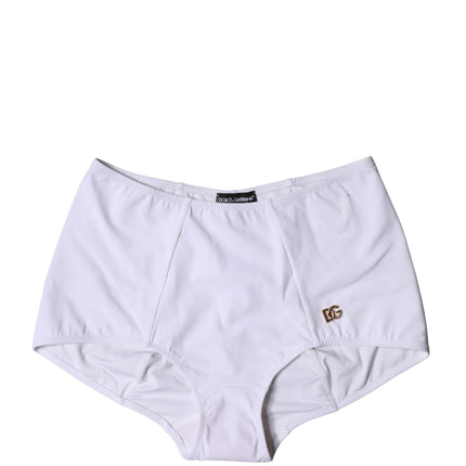 Dolce & Gabbana White Logo Girdle High Waist Panty Underwear