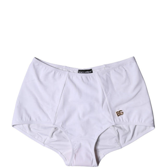 Dolce & Gabbana White Logo Girdle High Waist Panty Underwear