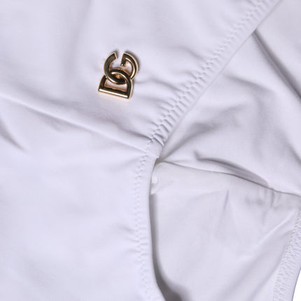 Dolce & Gabbana White Logo Girdle High Waist Panty Underwear