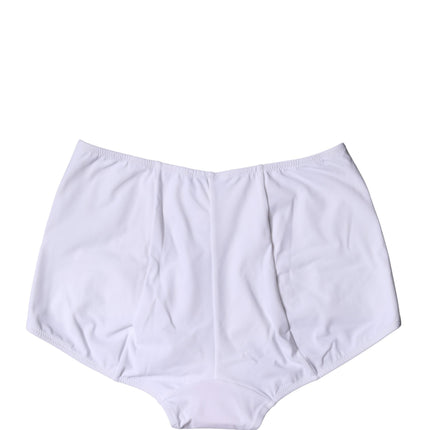 Dolce & Gabbana White Logo Girdle High Waist Panty Underwear