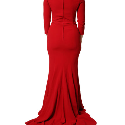 Dolce & Gabbana Red Viscose Sheath Bodycon Mermaid Dress