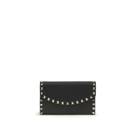 Valentino Garavani Black Calf Leather Bos Taurus Wallet