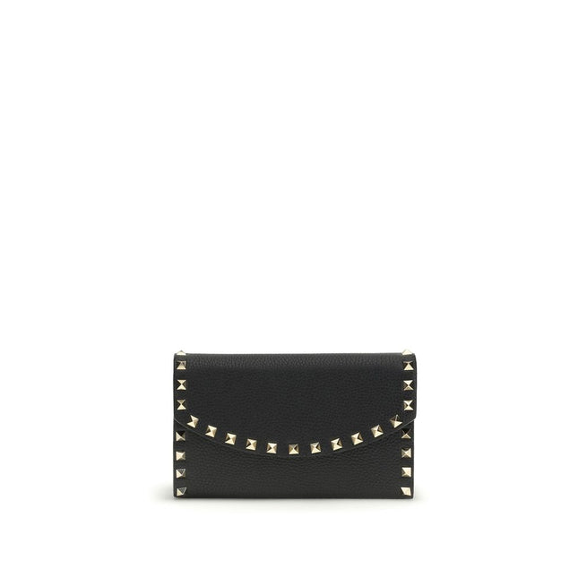 Valentino Garavani Black Calf Leather Bos Taurus Wallet