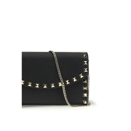 Valentino Garavani Black Calf Leather Bos Taurus Wallet