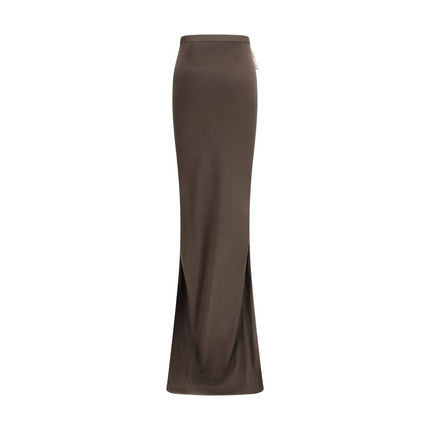 Moncler x Rick Owens Brown Cotton Long Skirt
