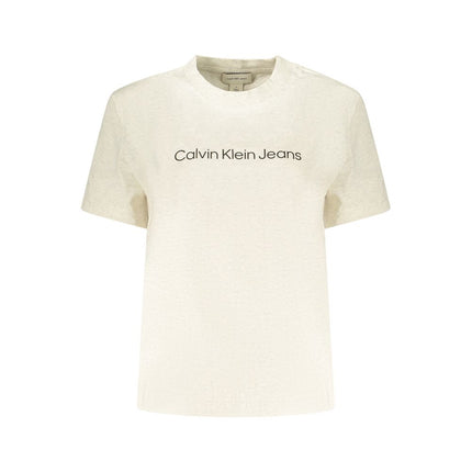 Calvin Klein Beige Cotton Women T-Shirt