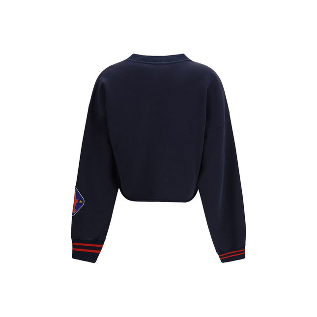 Off-White Blue Cotton Sweatshirt